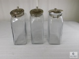 Set of Three Glass Decanters