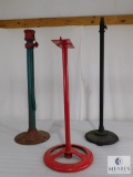 Three Metal Bases with Uprights