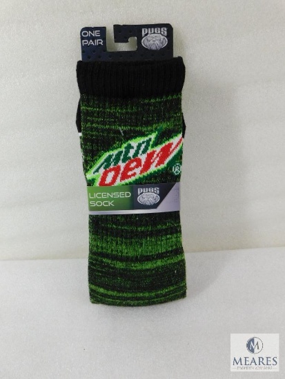 Licensed Socks Mountain Dew Pugs with Reinforced Toes