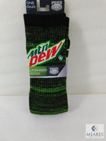 Licensed Socks Mountain Dew Pugs with Reinforced Toes