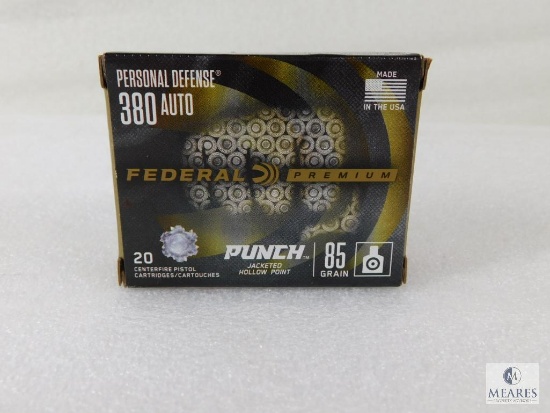 Federal Premium Personal Defense .380 ACP 85 Gr. JHP