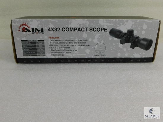 AIM Sports 4x32 Compact Scope With Rings