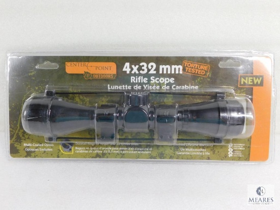 Center Point Outdoors 4x32mm Rifle Scope With Rings