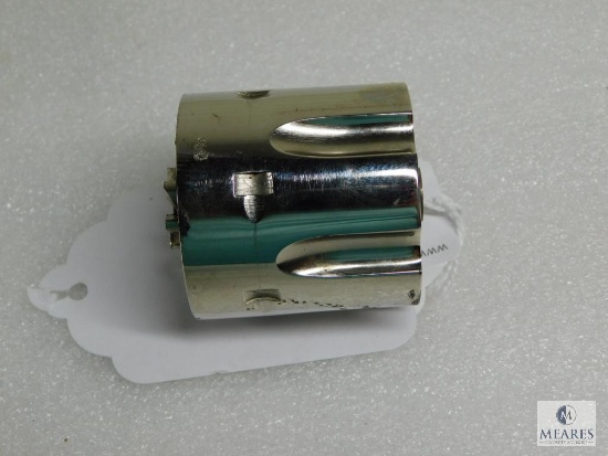 Nickel Plated Cylinder for a Uberti Single Action Army in .45 Colt.