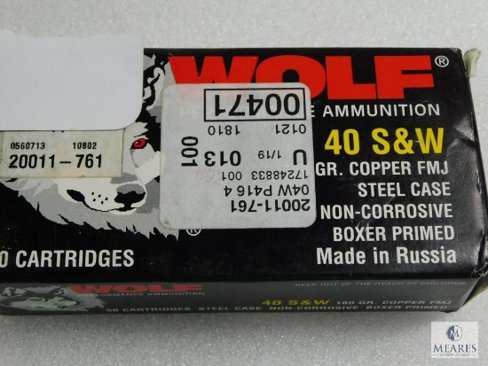 Wolf .40 S&W 180 Grain FMJ Ammo