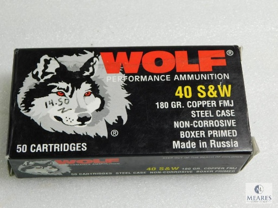 Wolf .40 S&W 180 Grain FMJ Ammo