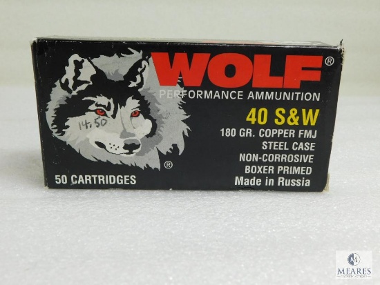 Wolf .40 S&W 180 Grain FMJ Ammo
