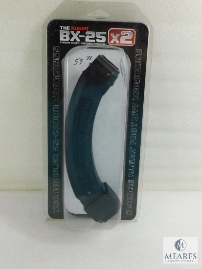 Ruger BX-25 x2 Two Coupled 25 Round Magazines for Ruger 10-22 Rifles