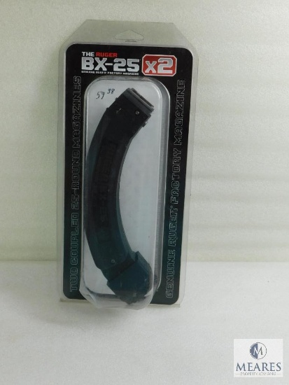 Ruger BX-25 x2 Two Coupled 25 Round Magazines for Ruger 10-22 Rifles