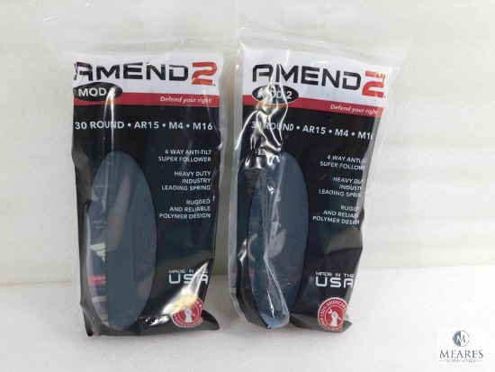 Two Amend 2 Mod 2 AR15 Style 30 Round Magazines