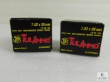 Two Boxes Tula 7.62x39 Ammo 122 Gr. FMJ