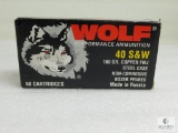 Wolf .40 S&W 180 Grain FMJ Ammo