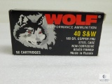 Wolf .40 S&W 180 Grain FMJ Ammo