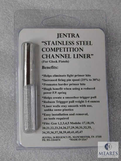 New Jentra Stainless Steel Competition Channel Liner for Glock Pistols