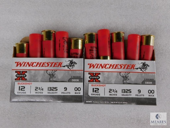 Winchester Super-X .12 Gauge 00 Buckshot. 10 Rounds Total