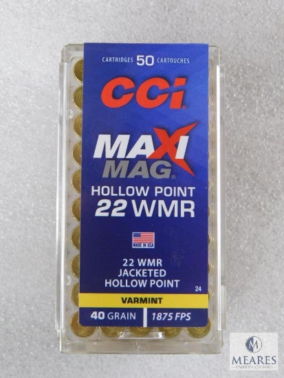 CCI Maxi Mag .22WMR Hollow Point Ammo. 40 Grain Hollow Point