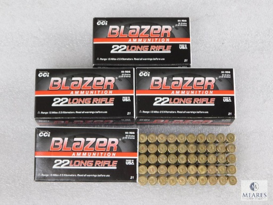 CCI Blazer .22LR Ammo, 40 Gr Lead Round Nose. 200 Rounds