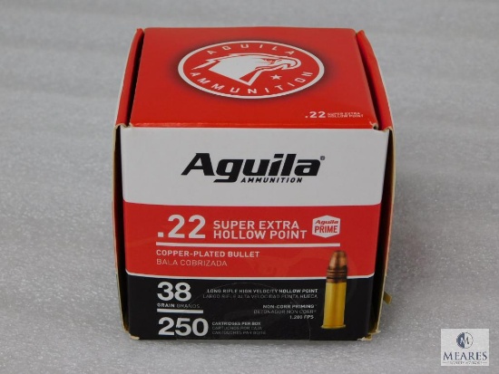 Aguila .22LR Ammo .38 Gr. Copper Plated Hollow Point. 250 Round Box