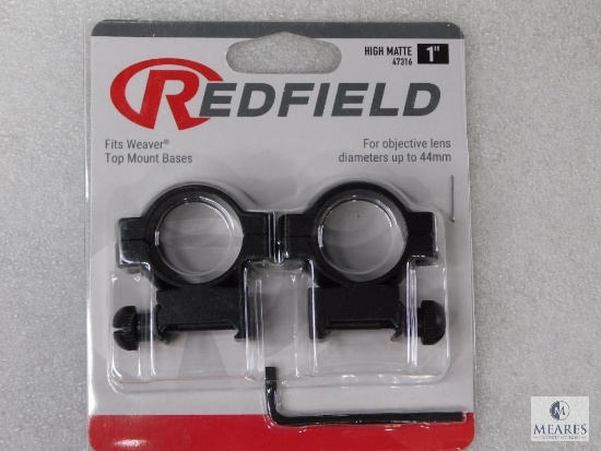 New Redfield 1" Rifle Scope Rings Matte Finish and High Clearance