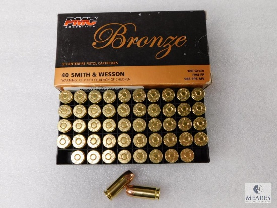 PMC 40 S&W Ammo 50 Rounds 180 Grain FMJ