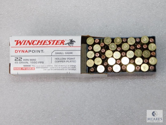 Winchester 22 Magnum Ammo 50 Rounds 45 Grain Dyna Point 1550 FPS