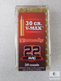 Hornady 22 Magnum Ammo 50 Rounds 30 Grain VMax