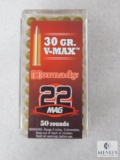 Hornady .22 Mag. Ammo 50 Rounds 30 Gr. VMAX