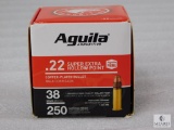 Aguila .22LR Ammo 250 Rounds of 38 GR. Copper Plated Hollow Points