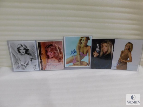 Lot of Five Autographed Pictures - Heather Locklear (x5)