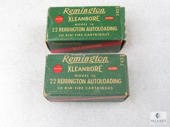 Two Vintage Boxes of Remington .22 Autoloading Ammo