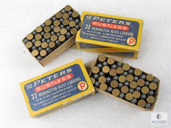 Two Vintage Boxes of Peters .22 Autoloading Ammo