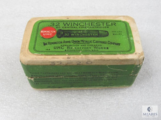 Vintage Box of Remington UMC .32 Winchester Ammo