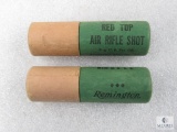 Two Vintage Tubes of Remington Red Top Air Rifle Shot