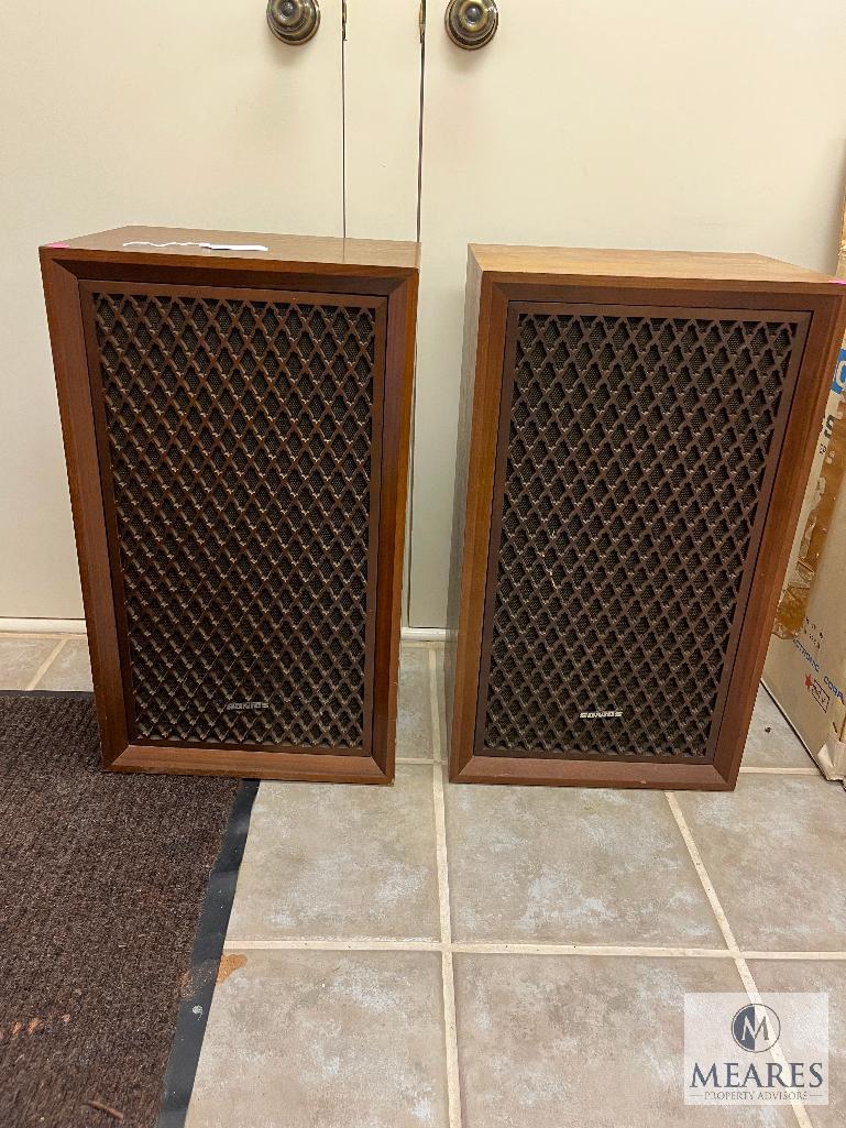 Vintage áudio system Vintage Audiosource IW One Wall Speaker System Pair Old