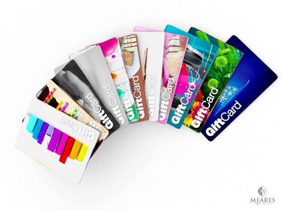 Assorted Gift Cards totaling $250 and Lottery Tickets