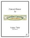 Catered dinner for 8 from Carolina Catering