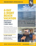Three night, Four day beach vacation oceanfront, 3 BR/2BA Paradise Resort, Myrtle Beach
