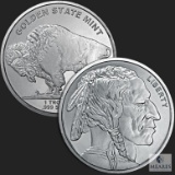 Two Buffalo Silver Rounds - Each 1 Troy Ounce, .999 Fine Silver