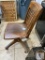 Antique Oak Rolling Office Chair