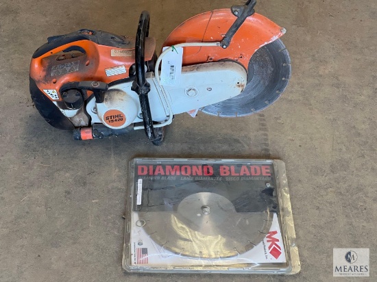STIHL TS420 Concrete Saw with New MK Diamond Blade