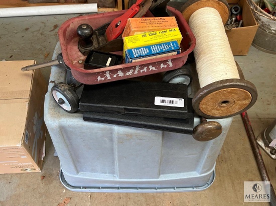 Child's Wagon, Wood Plane, Cards
