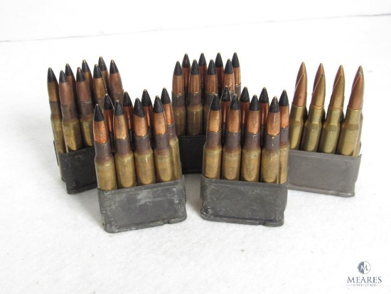 30-06 Ammo in Five M1 Garand Enbloc Clips