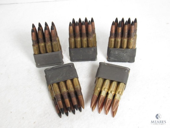 30-06 Ammo in Five M1 Garand Enbloc Clips