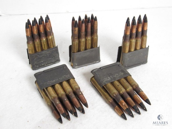 30-06 Ammo in Five M1 Garand Enbloc Clips