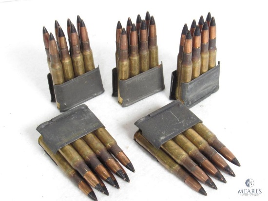 30-06 Ammo in Five M1 Garand Enbloc Clips