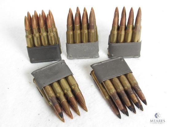 30-06 Ammo in Five M1 Garand Enbloc Clips