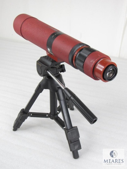 Redfield Spotting Scope 15-60x with a Vanguard Tripod.