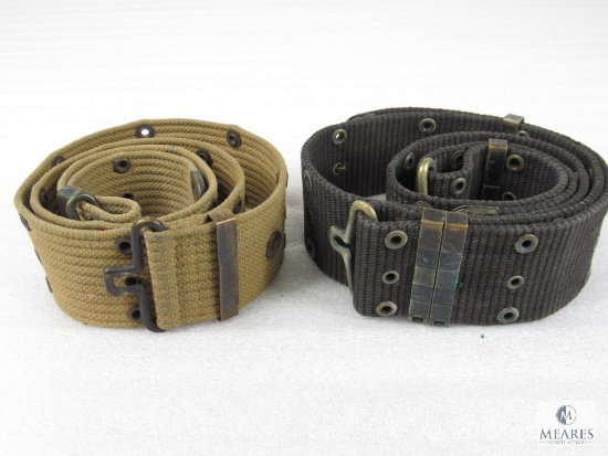 Two Military Web Belts