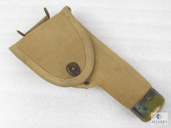 WWI U.S.M.C. Mills marked Khaki Canvas holster for 1911