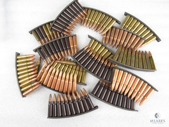 7.62x39mm Ammo. Mixed Lot on Stripper Clips